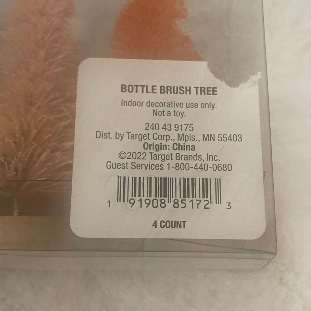 Target Halloween 2022 Bottle Brush Trees Pink, Black & Orange